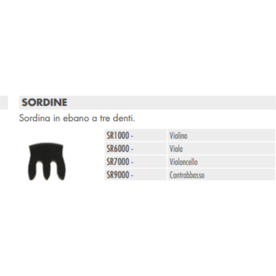 SORDINA VIOLINO DOMUS VL EBANO 3 DENTI